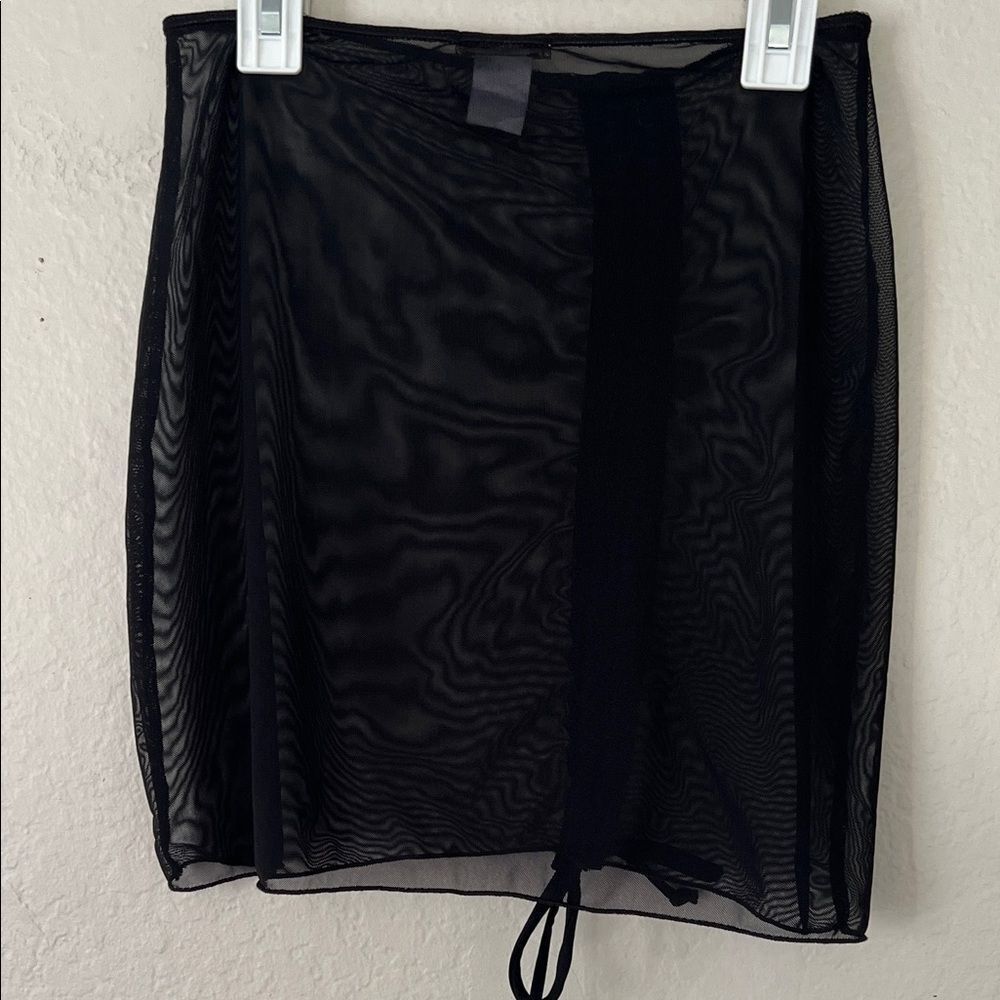 Like New! Mint Swim Sheena Mesh Cover Up Skirt Black In Size M — image 5 of 8